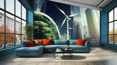 ESG green energy sustainable industry Environmental Social and Corporate Governance Earth Day the importance of loving nature Wall mural