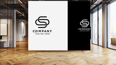 SO or OS initial logo concept monogram,logo template designed to make your logo process easy and approachable. All colors and text can be modified Wall mural