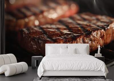 Juicy Grilled Steak Wall mural