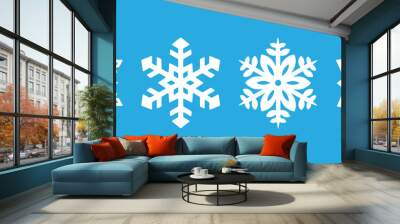 snowflake icon set vector sign symbol, snowflake vector, snowflake set Wall mural