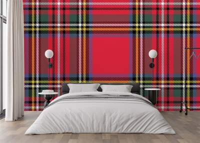 Tartan seamless pattern background. Wall mural