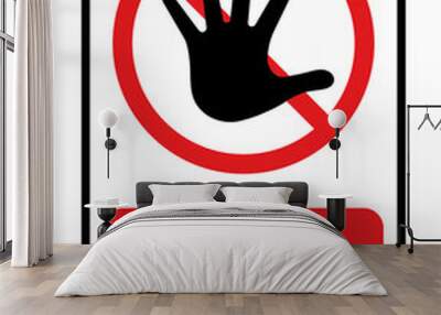 No entry symbol background for text input. Vector illustration Wall mural