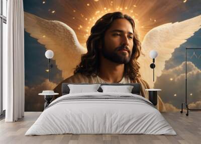 A concept of Jesus second coming as in bible Wall mural