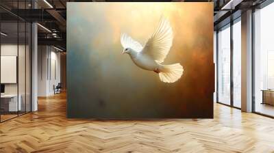 Holy spirit dove with a dramatic background Wall mural