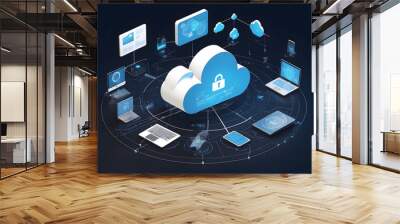 The power and potential of cloud computing and data storage Wall mural