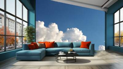 blue sky with clouds Wall mural