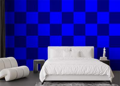 Two tone blue Checkerboard repeat pattern, replete image, design for fabric design printing Wall mural