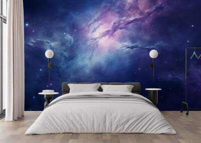 blue and purple nebula Wall mural