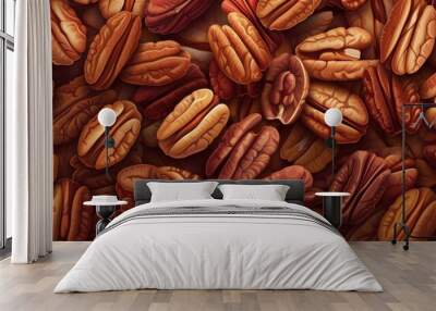 Close-up of Pecan Nuts. Wall mural