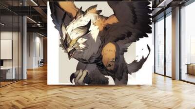 Fantasy Bird with Sharp Claws. Wall mural