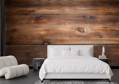 empty old brown wooden table background Wall mural