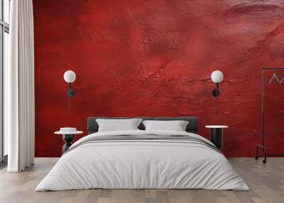 grain dark red paint wall or red paper background or texture image Wall mural