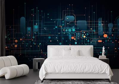 machine learning pattern machine learning background Wall mural