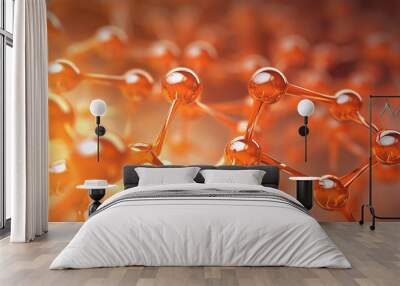 molecule background concept skin care cosmetics solution Wall mural