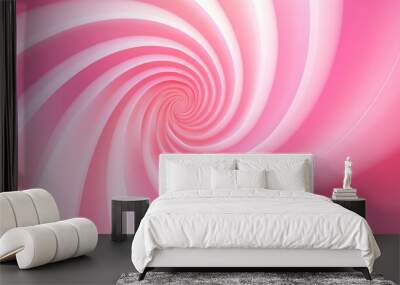 sweet pink candy abstract spiral background Wall mural