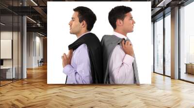 businessmen back-to-back Wall mural