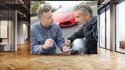 driver ready for an international racing circuit Wall mural