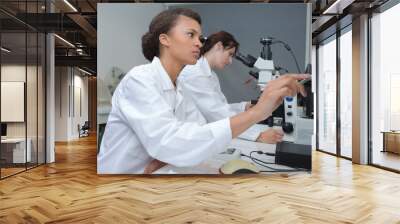 female scientist researcher in laboratory Wall mural