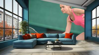 female tennis player Wall mural