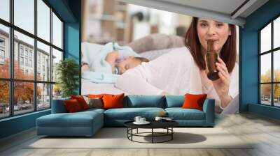 health motherhood beer alcohol concept Wall mural