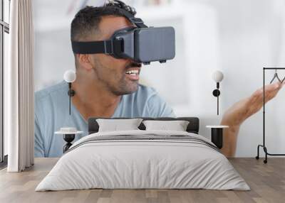 man with virtual reality headset Wall mural