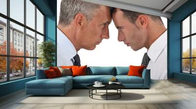 Men head butting Wall mural