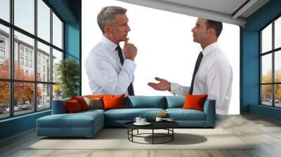 two businessmen discussing. Wall mural