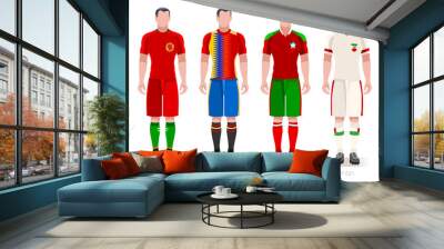 World Cup Group B Jerseys Kit Wall mural