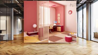 3d interior of the children's room Wall mural