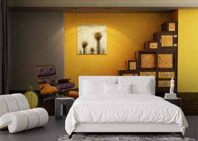 asian style interior Wall mural