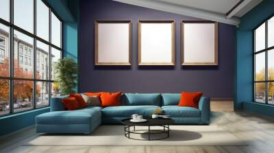 blank frames in the gallery Wall mural