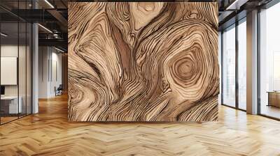 landscape with wood motif background Wall mural