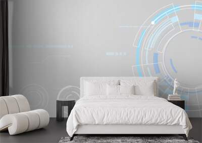 Abstract high tech futuristic technology design,circle technology,vector illustration Wall mural