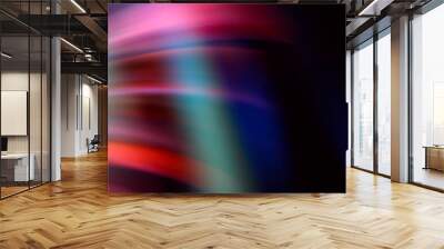 Abstract Light Leaks on Black Wall mural