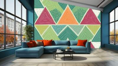 seamless pattern with geometric shapes Wall mural