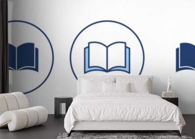 Book icon vector. open book sign and symbol. ebook icon Wall mural