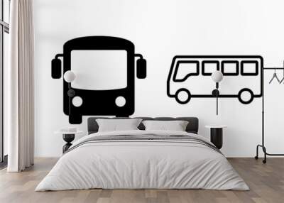 Bus icon vector. bus sign and symbol Wall mural