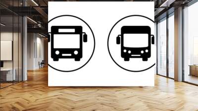 Bus icons set. bus sign and symbol Wall mural