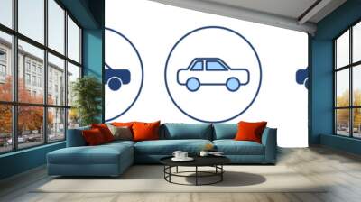 Car icon vector. car sign and symbol. small sedan Wall mural