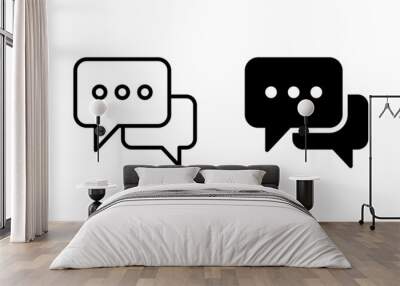 Chat icons set. speech bubble sign and symbol. comment icon. message Wall mural