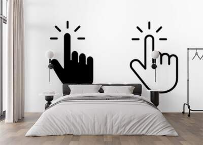 Hand cursor icon vector. cursor sign and symbol. hand cursor icon clik Wall mural