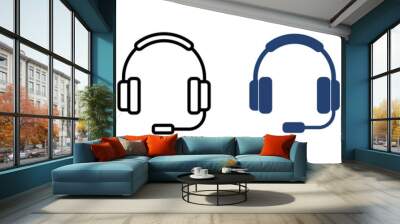 Headphone icon vector. Headvector sign and symbol Wall mural