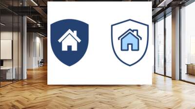 house insurance icon vector. house protection sign and symbol Wall mural