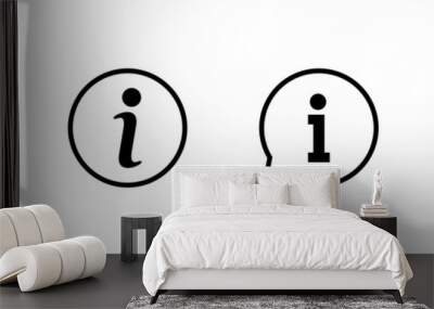 Info sign icons set. about us sign and symbol. Faq icon Wall mural