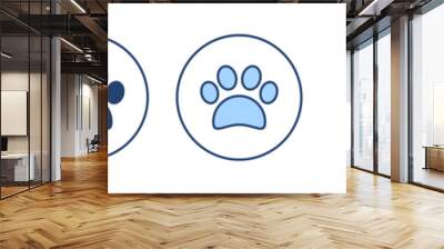 Paw icon vector. paw print sign and symbol. dog or cat paw Wall mural