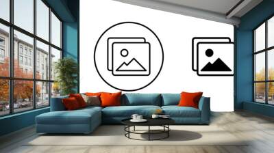 Picture icon vector. photo gallery sign and symbol. image icon Wall mural