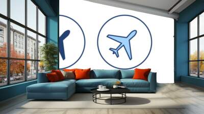 Plane icon vector. Airplane sign and symbol. Flight transport symbol. Travel sign. aeroplane Wall mural