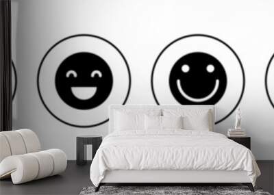 Smile icon vector. smile emoticon icon. feedback sign and symbol Wall mural