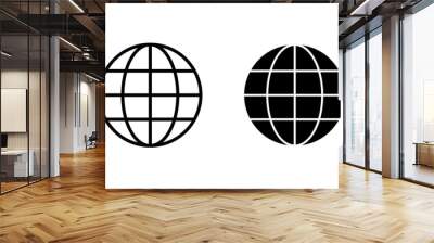 Web icons set. go to web sign and symbol. web click icon. Global search icon Wall mural