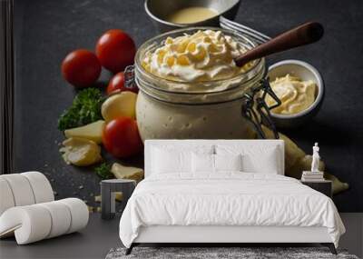 Transform your meals with the luxurious touch of creamy mayonnaise Wall mural